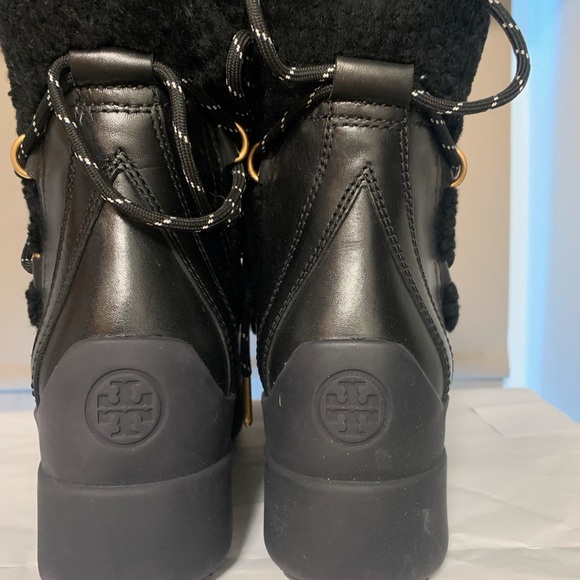 Tory Burch Courtney Leather and Shearling Boots - Picture 3 of 16